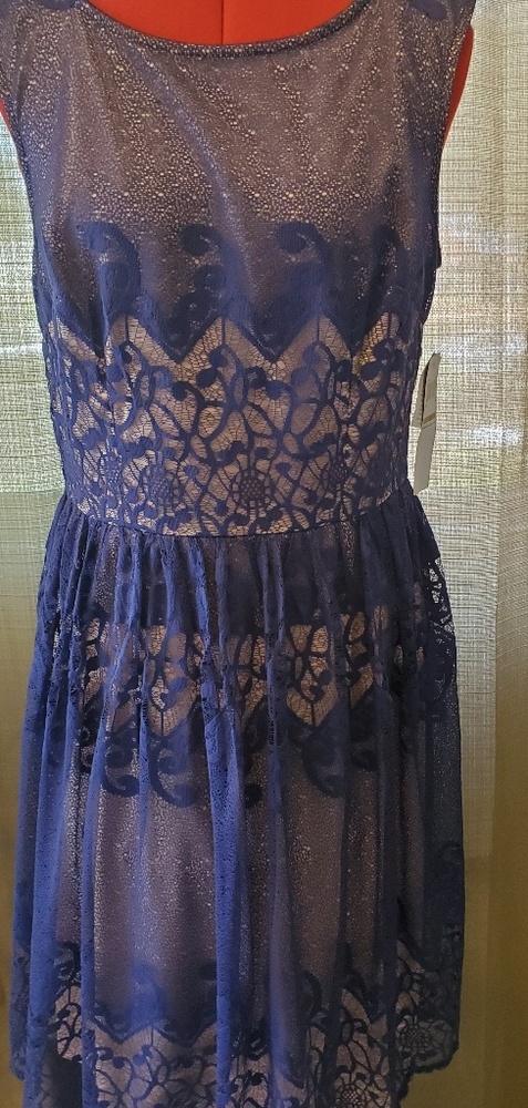 Blue lace dress